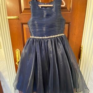Charming Navy Blue Kids Formal Dress